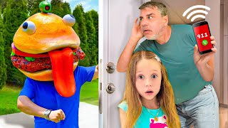 Nastya and dad VS garbage Childrens stories [upl. by Aneetsirk739]