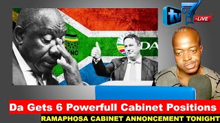 DA Gets These Powerful Cabinet Post BENEFIT FOR ZIMBABWE Ramaphosa Cabinet Announcement Tonight [upl. by Ielerol]