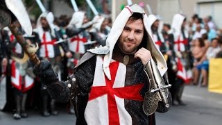 Comparsa Templarios  Moros y Cristianos de Mutxamel 2016  pregoneres [upl. by Noynek732]