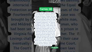 Factual 518 Loving v Virginia supremecourt history marriage 14thamendment loving virginia [upl. by Leirraj463]