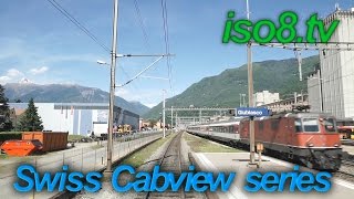 FHD60p CabView  SBB Re44 Switzerland Vol1 Climbing Gotthardpass [upl. by Leummas]