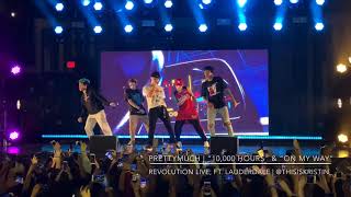 PRETTYMUCH  “10000 Hours” amp “On My Way”  Funktion Tour  Revolution Live Ft Laud  102918 [upl. by Gawlas]