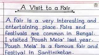 Essay on a visit to a fair in english  A visit to a fair essay in english writing [upl. by Yug]