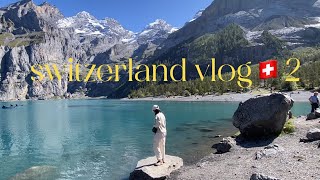 🇨🇭14박15일 스위스프랑스 신혼여행 vlog2  9월 스위스 여행  그린델발트에서 외시넨 호수  블라우제  외식없이 쿱마트 [upl. by Rodl]