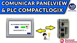 🔵✅COMUNICAR PANELVIEW amp PLC COMPACTLOGIX [upl. by Gnet]