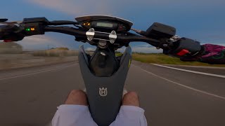 Husqvarna 701 fmf  FULLSEND amp wheelies  GoPro pov [upl. by Elockin785]