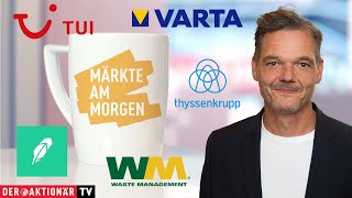 Märkte am Morgen Waste Management Robinhood Nvidia Amazon Thyssenkrupp ASML TUI Varta [upl. by Atem464]