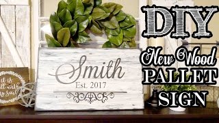 Pallet Style Wood Sign Using New Wood [upl. by Hermann674]