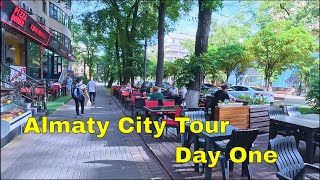 kazakhstan almaty city summer 2023 walking tour 4K Hotel kazakhstan [upl. by Hallutama523]