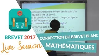 Correction du Brevet Blanc de Mathématiques en live avec digiSchool [upl. by Vickey768]