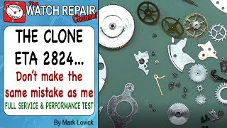 Clone replica or Counterfeit 2824 watch movement Update  Service amp Performance Test [upl. by Teahan]