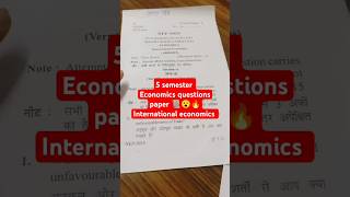 International Economics Previous Year Question Paper BA 5th Semester  5th Sem Economics Paper 2024 [upl. by Dduj]