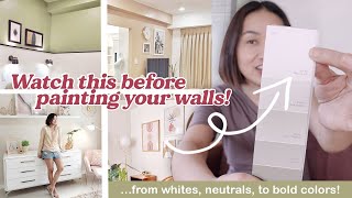 My Tried amp Tested Paint Colors 🌈  exact shade name  Advice on Choosing Paint Colors by Elle Uy [upl. by Forras]