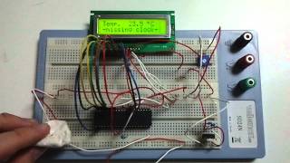 Simple Temperature sensor with measure displayed into a LCD Display [upl. by Einahpet]