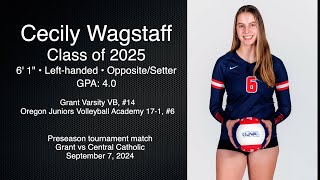 Cecily Wagstaff • Right SideSetter • Class of 2025 2024 Preseason match update [upl. by Hashimoto]