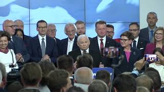 Wyniki wyborów exit poll Jarosław Kaczyński to jest sukces [upl. by Alwitt]