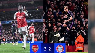 Arsenal Vs Bayern Munich UCL highlights 22 2024  Saka goal  Kane goal  Trossard goal [upl. by Harold]