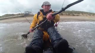 Kayak Fishing Trolling lures For Bass at Sea Palling [upl. by Oicnanev]