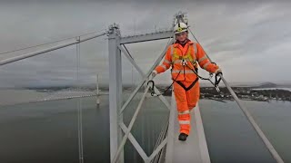 Forth Road Bridge cable walk 360 degree video [upl. by Elsilrac]