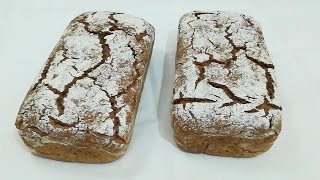 Pan de centeno integral con masa madre y algunos consejos [upl. by Eilarol]