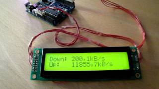 Arduino LCD Network Speed [upl. by Annawahs648]