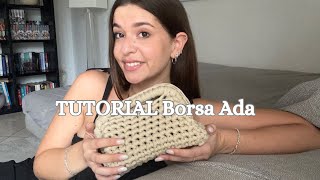 Tutorial Borsa Ada clutch bag uncinetto  Macrè Bag tutorial per principianti [upl. by Aztilay862]