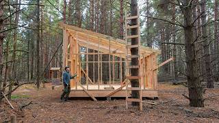 Building a huge cabin with my own hands [upl. by Shirlie]