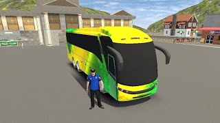 bus at offroad US Luxury Bus Coach Game bus simulator 3d video game [upl. by Wenger]