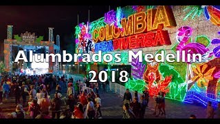 Alumbrados Medellín 2018  inauguración en el Parque Norte [upl. by Whitver339]