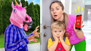 Whos At the Door  More Kids Videos by Diana and Roma Family [upl. by Wendelina]