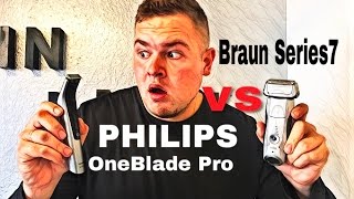 Rasieren aber RICHTIG  Braun Series 7 vs PHILIPS OneBlade Pro Vergleich [upl. by Narok]