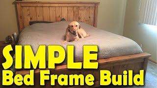 SIMPLE BED FRAME BUILD Farm style Common tools only [upl. by Vickie]