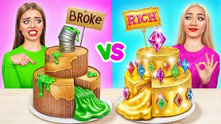 Rich vs Broke Cake Decorating Challenge  Edible Battle by Multi DO Challenge [upl. by Alyakcim49]