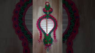 Macrame Heart ❤️ shape mirror work [upl. by Oirevas759]