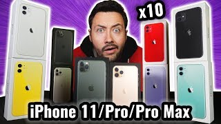 Jai acheté 10 iPhone 11  Pro  Pro Max  toutes les couleurs [upl. by Hosea443]