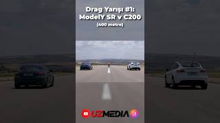 DRAG YARIŞI C200 vs Tesla Model Y SR [upl. by Bristow]