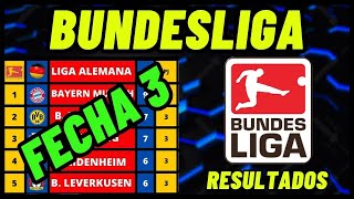 TABLA DE POSICIONES DE LA BUNDESLIGA 20242025 FECHA 3 RESULTADOS Y CLASIFICACIÓN LIGA ALEMANA [upl. by Mccafferty]