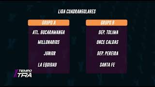 Sorteo Cuadrangulares Liga BetPlay 2024  Tiempo Xtra [upl. by Ynaitirb]