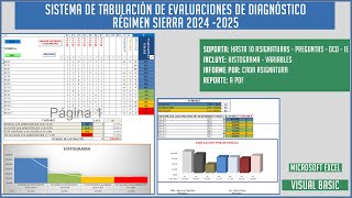 Sistema de TABULACIÓN DE EVALUACIONES DE DIAGNÓSTICO RÉGIMEN SIERRA 2024  2025 [upl. by Bellew342]