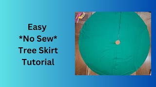 Easy No Sew Christmas Tree Skirt Tutorial [upl. by Notnelc159]