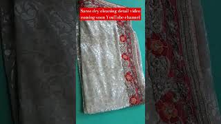 Fancy saree dry cleaning sareedryclean saree dryclean viralvideo [upl. by Nitsa]