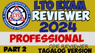 2024 PROFESSIONAL LTO EXAM REVIEWER TAGALOG PART 2 [upl. by Ayiram]