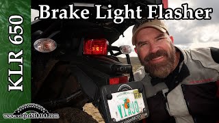 Wiring a Rear Brake Light Flasher and LED Bulb on a 3rdGen KLR650 [upl. by Thierry506]