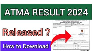 ATMA Result 2024  How To Check ATMA Result 2024 [upl. by Damalus]