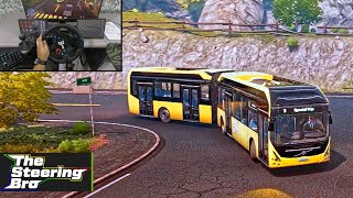 Bus Simulator 21  VOLVO 7900 Electric Articulated  Realistic Drive  G29 Steering Wheel Gameplay [upl. by Ecirtael767]