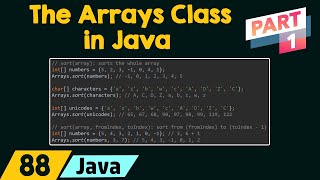 The Arrays Class in Java Part 1 [upl. by Atived]