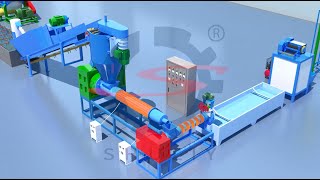 Waste Plastic Recycling Machine  How to recycle PP PE into plastic pellets and granules [upl. by Donell]