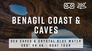 Benagil Coast Boat 360 Tour 🇵🇹 Explore Stunning Sea Caves amp Crystal Blue Waters in Portugal [upl. by Alexi]