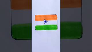 Happy Independence flag Day Drawing Poster Happy New year shortvideo 💞 drawing indiannavyflag [upl. by Swithin]