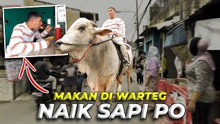 SATU KAMPUNG HEBOH GW PERGI KE WARTEG NAIK SAPI PO JUMBO [upl. by Anitreb183]